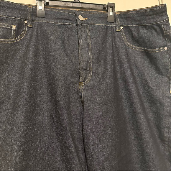 Universal Standard Stevie High Rise Cuffed Straight Jeans dark indigo size 26 - Picture 5 of 11